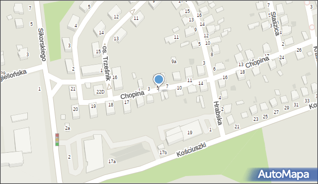 Łańcut, Chopina Fryderyka, 6, mapa Łańcut