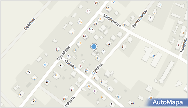 Laskowice, Chopina Fryderyka, 8a, mapa Laskowice