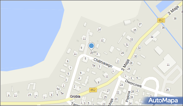 Łaszczów, Chilińskiego Mieczysława, por., 10, mapa Łaszczów