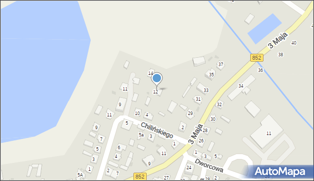 Łaszczów, Chilińskiego Mieczysława, por., 12A, mapa Łaszczów