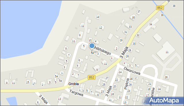 Łaszczów, Chilińskiego Mieczysława, por., 5a, mapa Łaszczów