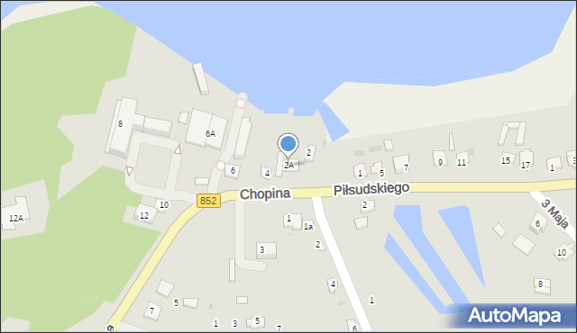 Łaszczów, Chopina Fryderyka, 2A, mapa Łaszczów