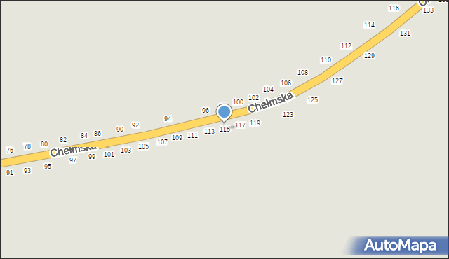 Łęczna, Chełmska, 115, mapa Łęczna