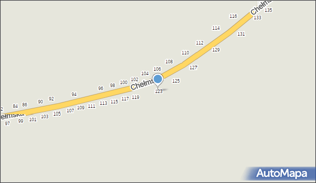 Łęczna, Chełmska, 123, mapa Łęczna