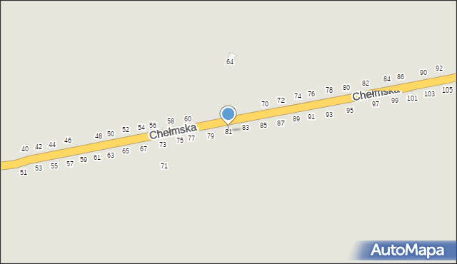 Łęczna, Chełmska, 81, mapa Łęczna