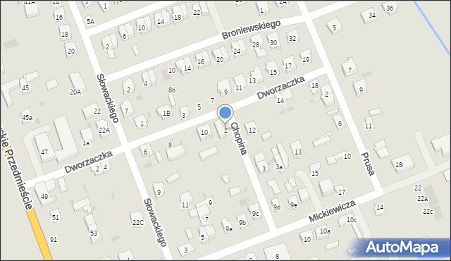 Łęczyca, Chopina Fryderyka, 2, mapa Łęczyca