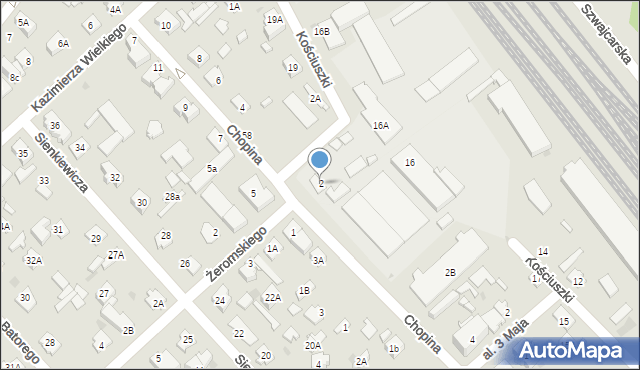 Legionowo, Chopina Fryderyka, 2, mapa Legionowo