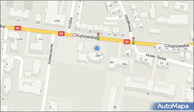 Legnica, Chojnowska, 100, mapa Legnicy