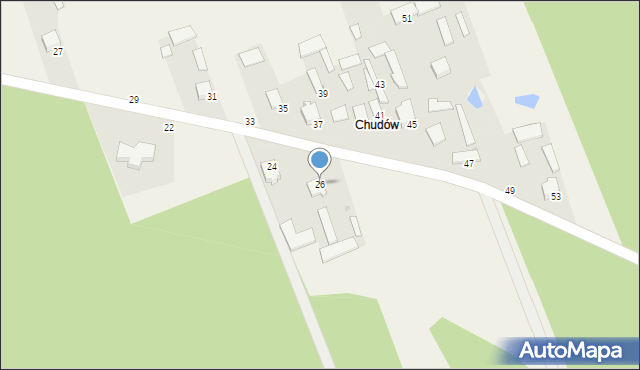 Leopoldów, Chudowska, 26, mapa Leopoldów