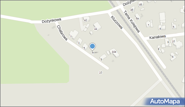 Leszno, Chabrowa, 7, mapa Leszno