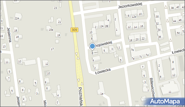 Leszno, Chocimska, 6, mapa Leszno