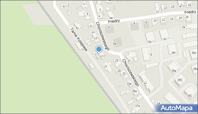 Leszno, Chociszewskiego Józefa, 19, mapa Leszno