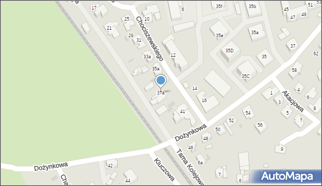 Leszno, Chociszewskiego Józefa, 37a, mapa Leszno