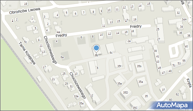 Leszno, Chociszewskiego Józefa, 6b, mapa Leszno