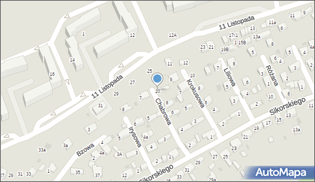 Libiąż, Chabrowa, 10, mapa Libiąż