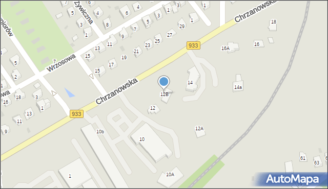 Libiąż, Chrzanowska, 12B, mapa Libiąż