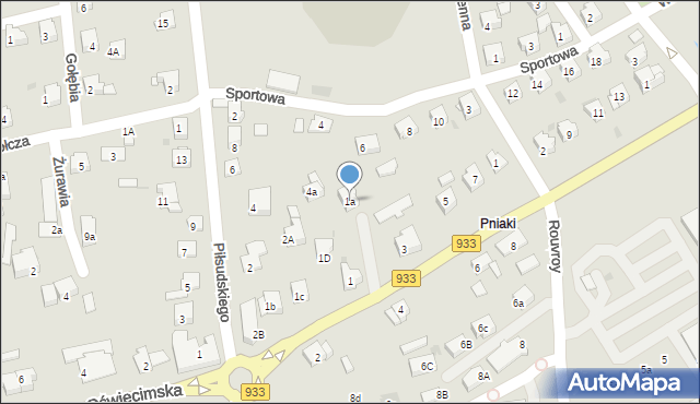 Libiąż, Chrzanowska, 1a, mapa Libiąż