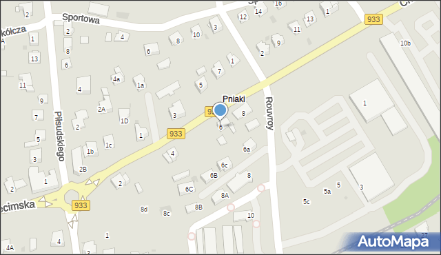 Libiąż, Chrzanowska, 6, mapa Libiąż