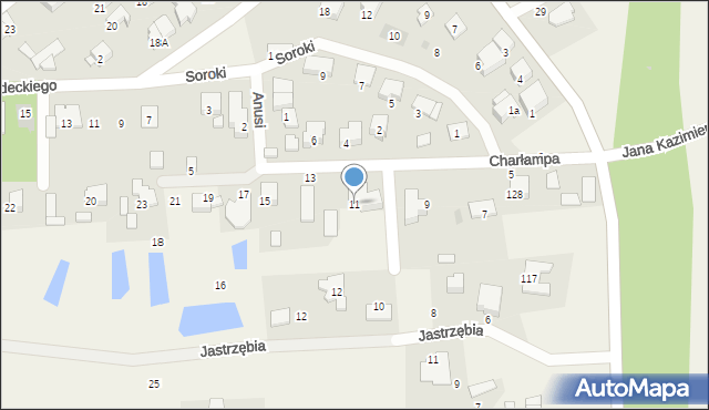 Lipków, Charłampa, 11, mapa Lipków