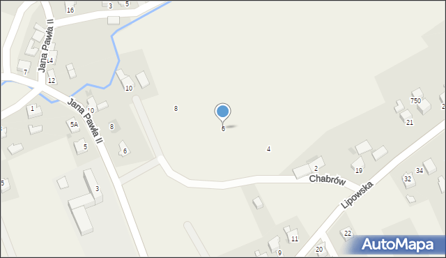Lipowa, Chabrów, 6, mapa Lipowa