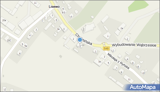 Lisewo, Chełmińska, 1, mapa Lisewo