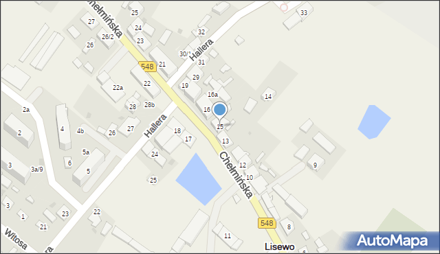 Lisewo, Chełmińska, 15, mapa Lisewo