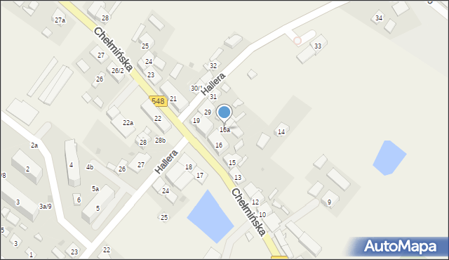 Lisewo, Chełmińska, 16a, mapa Lisewo