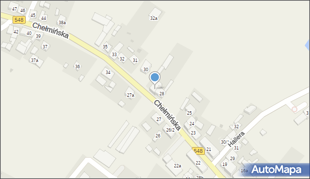 Lisewo, Chełmińska, 28a, mapa Lisewo