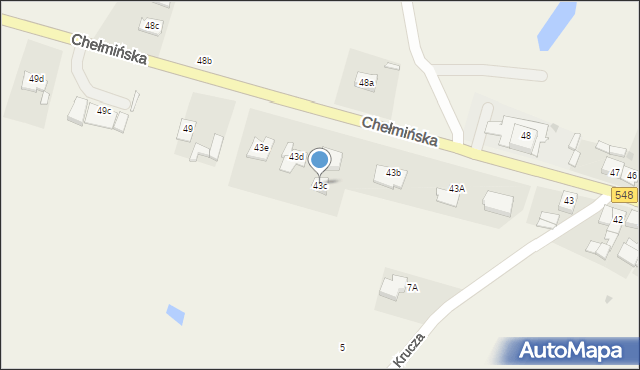 Lisewo, Chełmińska, 43c, mapa Lisewo