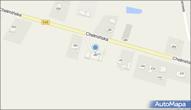Lisewo, Chełmińska, 49c, mapa Lisewo