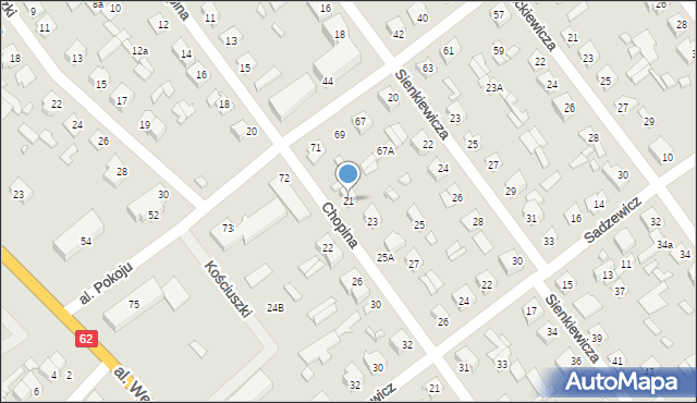 Łochów, Chopina Fryderyka, 21, mapa Łochów