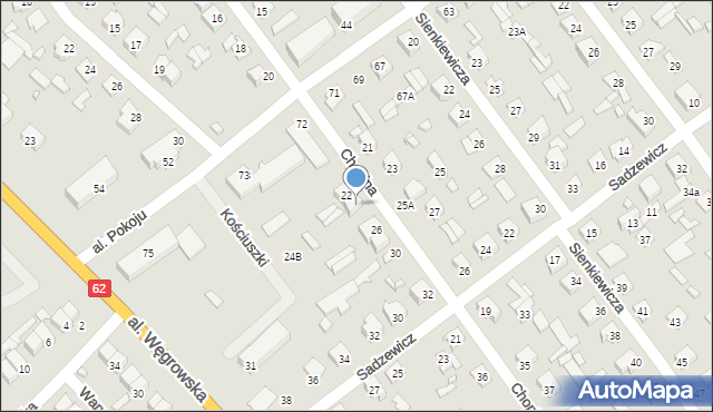 Łochów, Chopina Fryderyka, 24, mapa Łochów
