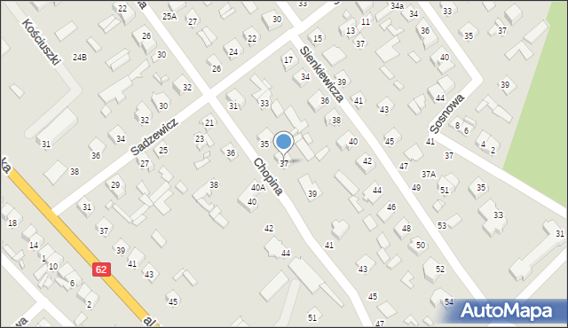 Łochów, Chopina Fryderyka, 37, mapa Łochów