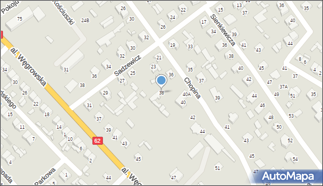 Łochów, Chopina Fryderyka, 38, mapa Łochów