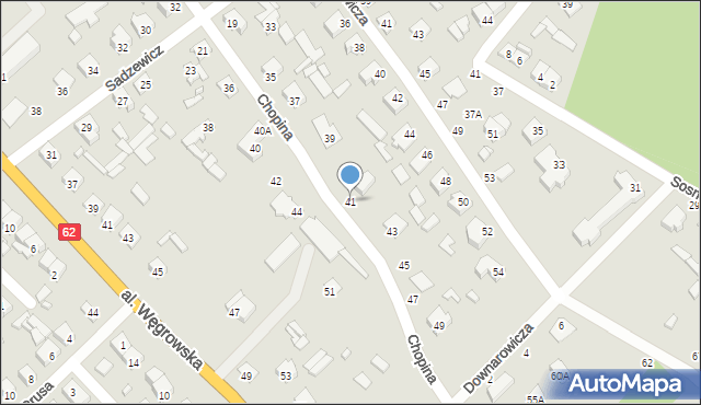 Łochów, Chopina Fryderyka, 41, mapa Łochów