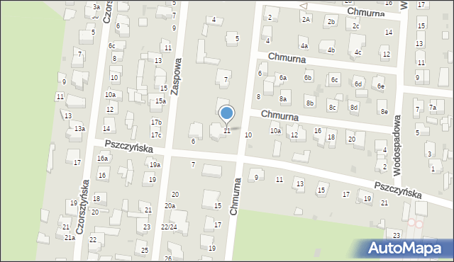 Łódź, Chmurna, 11, mapa Łodzi
