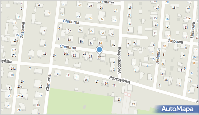 Łódź, Chmurna, 20, mapa Łodzi