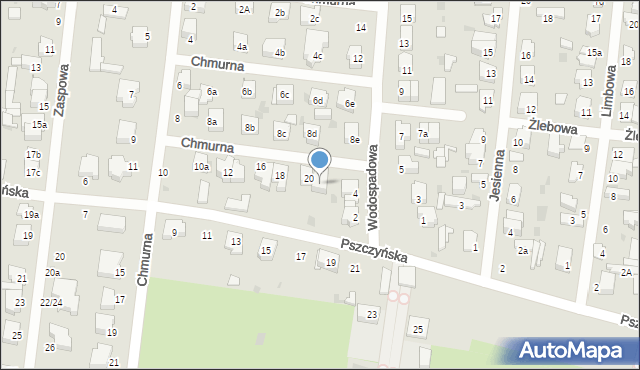 Łódź, Chmurna, 22, mapa Łodzi