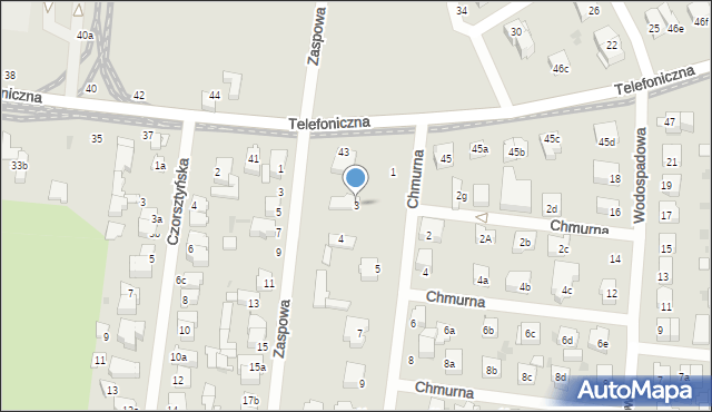 Łódź, Chmurna, 3, mapa Łodzi