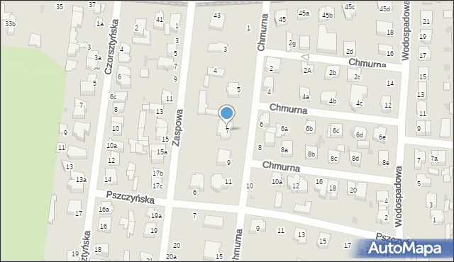 Łódź, Chmurna, 7, mapa Łodzi