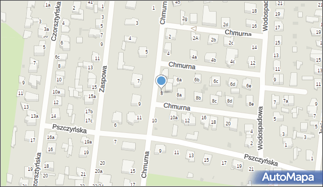 Łódź, Chmurna, 8, mapa Łodzi