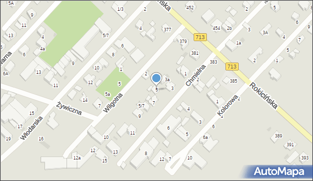 Łódź, Chmielna, 5, mapa Łodzi