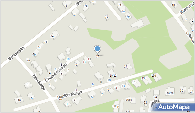 Łódź, Chałasińskiego Józefa, 15, mapa Łodzi