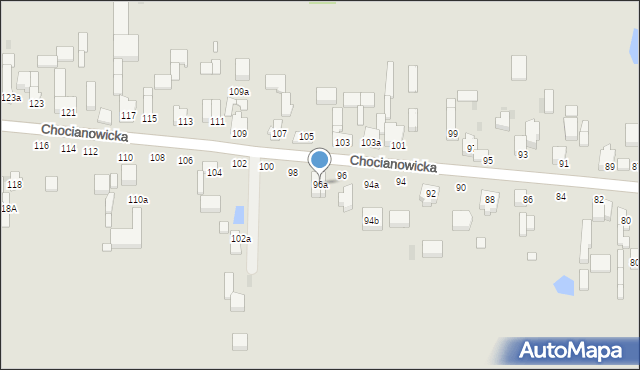 Łódź, Chocianowicka, 96a, mapa Łodzi