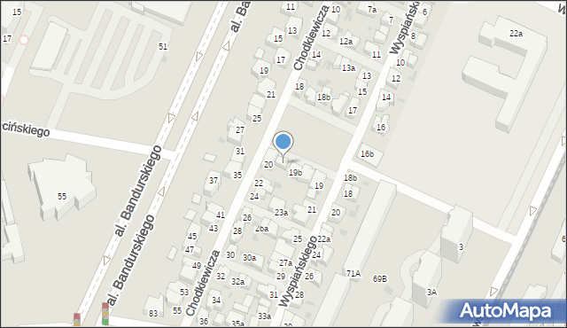 Łódź, Chodkiewicza Jana Karola, hetm., 20a, mapa Łodzi