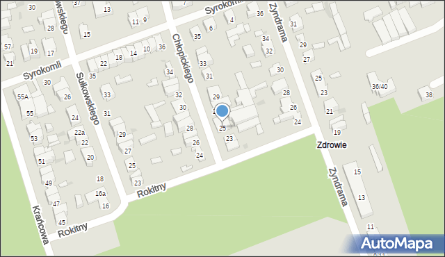 Łódź, Chłopickiego Józefa, gen., 25, mapa Łodzi