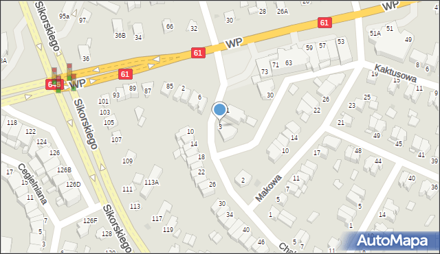 Łomża, Chabrowa, 3, mapa Łomży