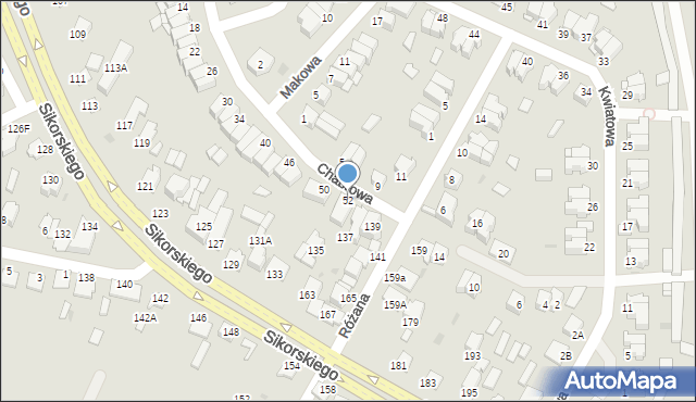 Łomża, Chabrowa, 52, mapa Łomży