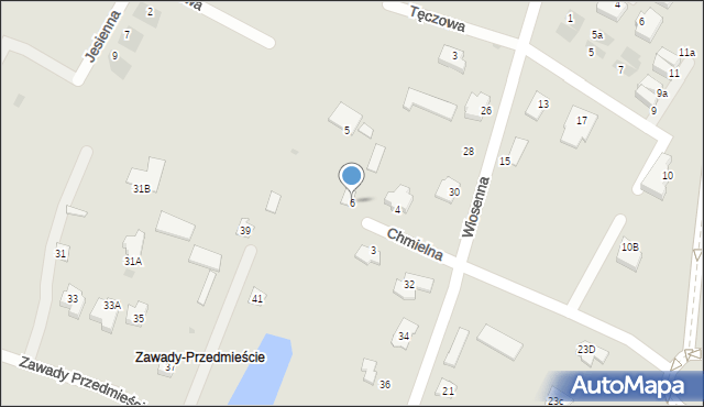 Łomża, Chmielna, 6, mapa Łomży