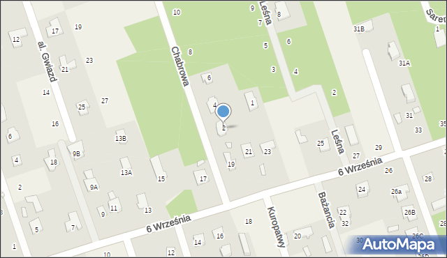 Łoś, Chabrowa, 2, mapa Łoś